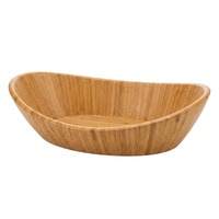 Bol à salade en bois d'acacia naturel de forme irrégulière, plateau à fruits bio, style contemporain, écologique, durable, personnalisable