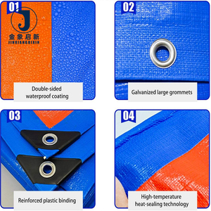 <span class=keywords><strong>Bâche</strong></span> de protection imperméable de haute qualité, organique, occultante, résistante aux UV, bleue, 100% PE enduit, <span class=keywords><strong>4x6</strong></span>, 120 g/m², pour garçons et filles - Product Image 3