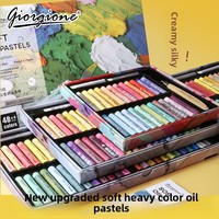 Giorgione - Pasteles al Óleo Suaves Macaron Morandi Coloridos, 24/36/48 Colores, Crayones Súper Suaves en Barra con Juego de Espátulas