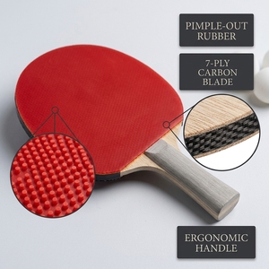 Raquette <span class=keywords><strong>de</strong></span> tennis <span class=keywords><strong>de</strong></span> table professionnelle haute performance en fibre <span class=keywords><strong>de</strong></span> carbone, 7 plis, pour compétition - Product Image 2