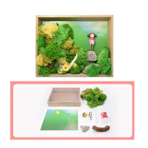 Wholesale DIY Craft Handmade Creative Kids Decorate 3d Wooden Ornaments Photo Frame Kit