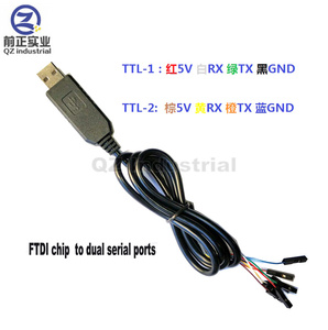 <span class=keywords><strong>C</strong></span>âble de téléchargement <span class=keywords><strong>USB</strong></span> QZ de haute qualité FT232RL vers double TTL, <span class=keywords><strong>c</strong></span>âble série haute vitesse bidirectionnel, <span class=keywords><strong>c</strong></span>âble de module FT2232D - Product Image 3