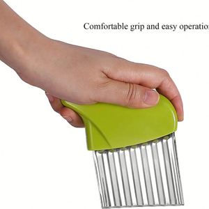 เครื่องตัดแบบหยักสแตนเลสสำหรับหั่นผักมันฝรั่งแครอทวาฟเฟิลเครื่องหั่นเฟรนช์ฟราย - Product Image 5