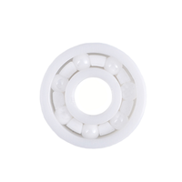 Roulements à billes en céramique blanche de précision à gorge profonde à une rangée hybrides 608zz pour planches à roulettes