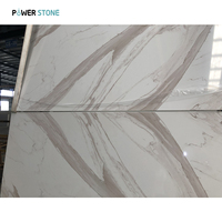 Dalles de pierre artificielle POWER STONE pour salle de bain, grand format, design marbre, dalles de sol et murales PX030505-3, fabrication chinoise