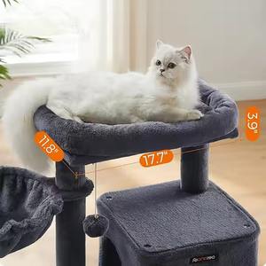 Tour pour chat à plusieurs niveaux Grand support d'escalade pour chat avec perchoir en peluche Jouets pour le jeu et le repos - Product Image 4