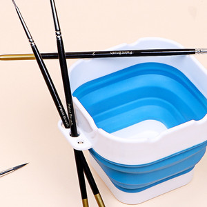 Bomeijia New Arrival Đa Mục Đích Silicone Xách Tay Nhựa Gấp Rửa Bút Cọ Nghệ Thuật Xô - Product Image 2