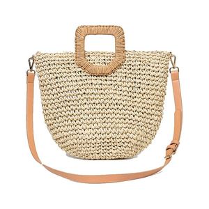 Zapatos y Bolsos de Diseñador para Mujer con Temática de la <span class=keywords><strong>Isla</strong></span> <span class=keywords><strong>del</strong></span> Pacífico, Bolso de Cuero Rafia, Marca de Lujo - Product Image 1