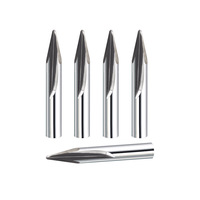 Alat Mesin Ukir CNC Baja Tungsten 6mm Pisau Ujung Lurus Bermata Dua untuk Pengerjaan Kayu dan Pemotongan Endmill