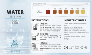 Bandelettes de test Vista pour l'eau salée au chlore de sodium, pour la chimie et les piscines - Product Image 4