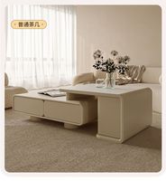 Table basse moderne et meuble TV pour salon, blanc, simple, multifonctionnel, mobilier de maison en pierre