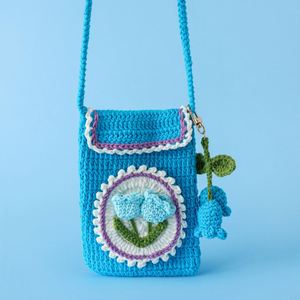 Bolso de Teléfono Tejido a Crochet, Bolso Cruzado Hecho a Mano, Funda de Teléfono Artesanal - Product Image 5
