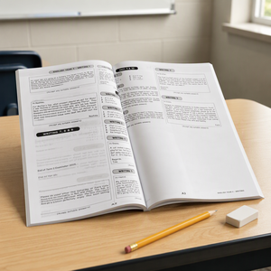 Quaderno di esercizi in inglese personalizzato con rilegatura perfetta, copertina morbida, carta patinata, laminazione a film, stampa offset, libro di esercizi stampato, libro di testo stampato - Product Image 2