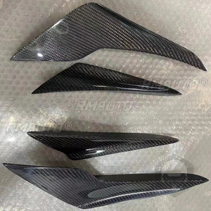 4 pièces Ailerons de pare-chocs avant en fibre de carbone, Spoiler de carrosserie universel compatible avec Toyota GT86 2017-2019 - Product Image 2