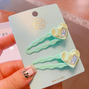 Diamant Hart Rimpel Frosted Eend Snavel Clip Klassieke Golf Diamant Hart Clip Set Voor Kinderen - Product Image 5