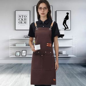 Wholesale Custom Durable Waterproof Stain-Resistant Cotton Canvas <b>Aprons</b> Reusable Washable Family Cleaning for Restaurants - Product Image 1