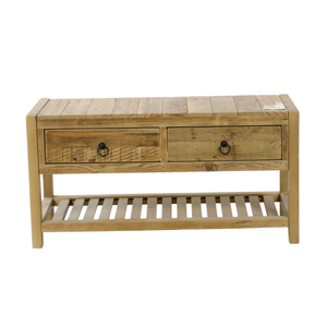 250052 gỗ rắn kết cấu mộc mạc phòng khách 2-ngăn kéo lưu trữ giao diện điều khiển Bảng - Product Image 5