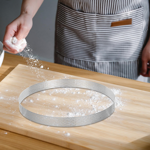 En gros, Cercle de cuisson rond perforé en acier inoxydable 304, soudé sans couture, pour gâteaux, tartes, mousses et pâtisseries - Product Image 5