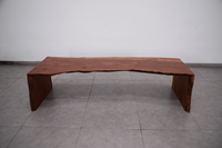 Table basse convertible en noyer de style européen moderne Live Edge Africa Eyoum avec plateaux en bois sur mesure pour salon et mobilier de maison