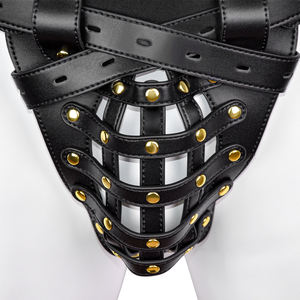 Cinturón <span class=keywords><strong>de</strong></span> <span class=keywords><strong>castidad</strong></span> para hombres con bloqueo <span class=keywords><strong>de</strong></span> <span class=keywords><strong>castidad</strong></span> jaula para pene Gay SM BDSM fetiche Sexy tangas masculinas Sexy Bondage juguete sexual para adultos - Product Image 2