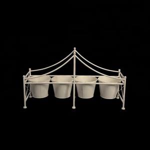 Macetas colgantes <span class=keywords><strong>para</strong></span> <span class=keywords><strong>plantas</strong></span> de interior y jardín, de 4 niveles maceta pequeña, estantes de Metal <span class=keywords><strong>para</strong></span> flores - Product Image 4
