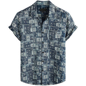 <span class=keywords><strong>Camicia</strong></span> Floreale da <span class=keywords><strong>Uomo</strong></span> in <span class=keywords><strong>Lino</strong></span> <span class=keywords><strong>100</strong></span>% Cotone Taglia USA Personalizzata con Bottoni Completi Stile Hawaiano - Product Image 4