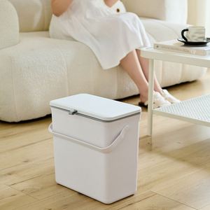 Poubelle suspendue de 12 L pour la cuisine, grande capacité, panier à déchets pour le recyclage, poubelle murale pour la salle de bain avec couvercle - Product Image 2