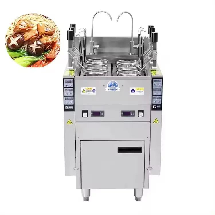 Automatischer Aufzug Kessel Nudelkochmaschine Restaurant gewerblicher Nudelkochmaschine 3 6 9 Aufzüge Nudel-Kochmaschine