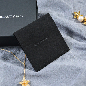 Wholesale Small Microfiber Velvet Canvas Gift Jewelry Packaging Bag <b>Pouch</b> With Logo Custom - Product Image 2