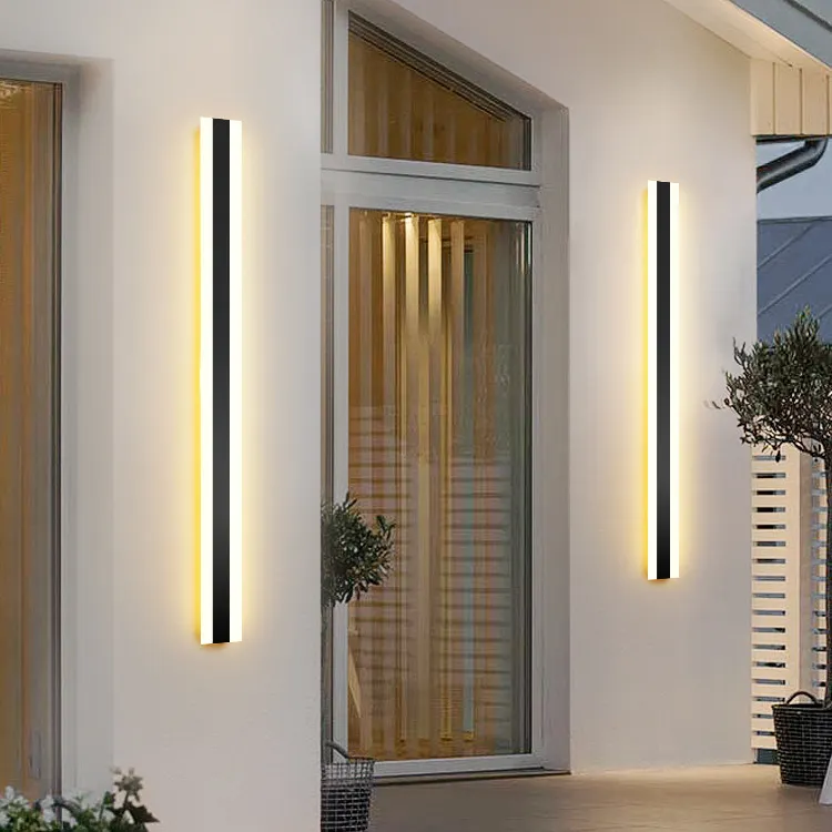 Outdoor Ip65 Waterproof Modern Acrylic Long Strip Linear Wall Light 7w 8w 13w 15w 24w 30w 35w 45w 50w Led Wall Lamp