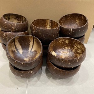 Custom Logo Engraved Coconut Shell <strong>Bowl</strong> Set: Eco-Friendly Organic Acai Berry <strong>Bowl</strong> <strong>With</strong> Polished Wooden Spoons Fork <strong>Straw</strong> - Product Image 6