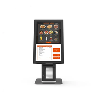 Kiosque en libre-service pour la commande et le paiement, écran tactile, lecture de code QR, montage au sol/au mur en option, lecteur de code-barres inclus, fonction SDK