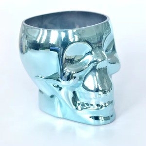 Lot de verres à bière en <span class=keywords><strong>verre</strong></span> électroplaqué motif croix bleue, ensemble de verrerie pour la maison et la décoration de Noël - Product Image 2