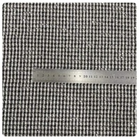 Tissu à sequins pied-de-poule 100% polyester, tissu tissé grossier pour costume, robe, sac, prix de gros personnalisable