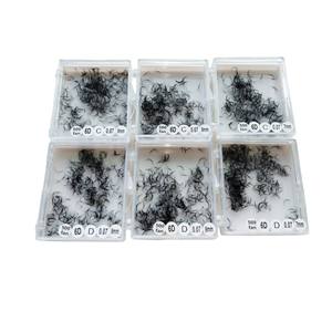 6D coreano PBT, Base estrecha y puntiaguda, ventilador prefabricado, extensión de pestañas, fábrica, enlazado por calor, aspecto natural, volumen, base delgada, ventilador Promade - Product Image 5