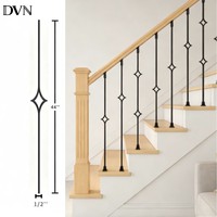 DVN Balustrades en fer forgé pour intérieur, décoration de maison, garde-corps de balcon, balustres d'escalier, résistantes à la rouille