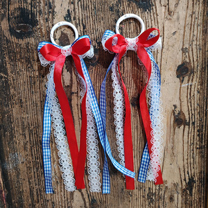 Bottes <span class=keywords><strong>Martens</strong></span>, Accessoires nœuds, Sacs, Rubans, Guirlandes, Décorations suspendues, Dentelle à carreaux rouge et bleue, Accessoires de fête - Product Image 6