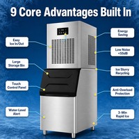 Machine à glace en flocons de 60 kg, 150 kg, 300 kg, 500 kg, 1000 kg pour usage quotidien, idéale pour buffets, KTV, laboratoires, supermarchés, OEM