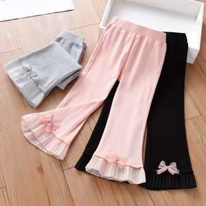 <span class=keywords><strong>Leggings</strong></span> Estivi in Cotone Sottile per Bambine, con Elastico in Vita e Rivestimento in PU, Pantaloni Lunghi Eleganti per Primavera e Autunno - Product Image 1