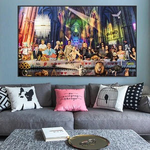 Décor <span class=keywords><strong>de</strong></span> maison drôle <span class=keywords><strong>de</strong></span> dessin animé célèbre film étoiles imprimés affiche d'art mural moderne dernier dîner pop Art décor mural <span class=keywords><strong>de</strong></span> maison - Product Image 4