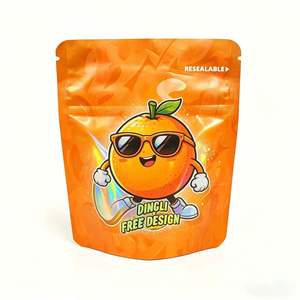 Custom Flat Bottom Mylar Bag Aluminum Foil High Barrier Resealable Child Resistant Zipper Matte Black Finish Free Design - Product Image 6