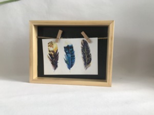 String Clip Photo <strong>Frame</strong> Woodedn Picture Feather Europe Wood Rectangle Clear Lacquer <strong>Shadowbox</strong> Picture <strong>Frame</strong> Deep - Product Image 2