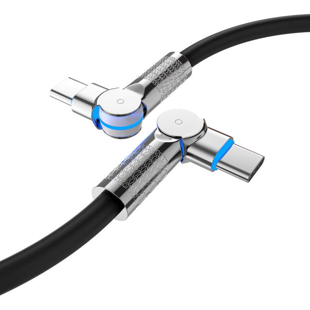 180 Rotating 120W USB-C Cable with Pure Copper and Liquid Silicone for Fast Charging Gaming Mobile Phone Computer for for