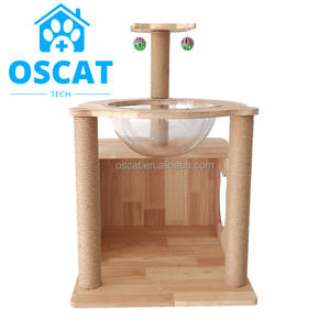 Productos veterinarios OSCAT, rascador para gatos <span class=keywords><strong>de</strong></span> madera maciza <span class=keywords><strong>de</strong></span> gama alta, rascador y juguetes para gatos <span class=keywords><strong>de</strong></span> sisal bonitos y divertidos para gatos <span class=keywords><strong>de</strong></span> interior - Product Image 2