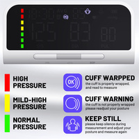 Monitor Tekanan Darah Portabel All in One, Tensiometer Digital, Monitor Tekanan Darah Lengan Atas, Dapat Diisi Ulang