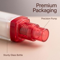 Flacon pompe carré en verre rose givré de luxe 30 ml, distributeur de liquide, flacon de fond de teint, contenant cosmétique