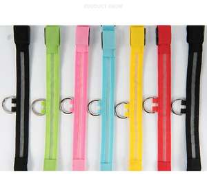 소형 중형 대형견용 충전식 <span class=keywords><strong>LED</strong></span> 라이트 애완 동물 목걸이 애완 동물 용품 이탈 기능 내구성 나일론 개 목걸이 - Product Image 6