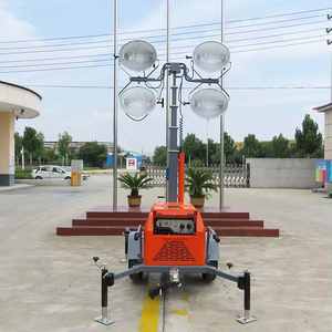 Светодиодная осветительная башня высокой мощности портативная электрическая мачта дизельная световая башня с металлогалогенными лампами используется несколько сценариев - Product Image 2