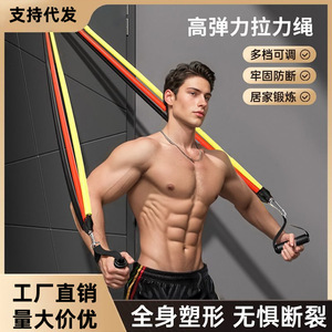 Juego de bandas de resistencia de 10 piezas, material EVA, equipo de ejercicio multifuncional para entrenamiento de fuerza en casa o gimnasio. - Product Image 4