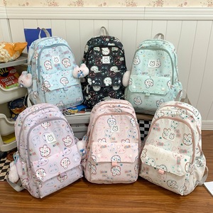 Cute Cartoon Bear <b>Backpack</b> <b>Lightweight</b> School <b>Backpack</b> For Women With Interior Zipper Pocket Summer 2023 - Product Image 4